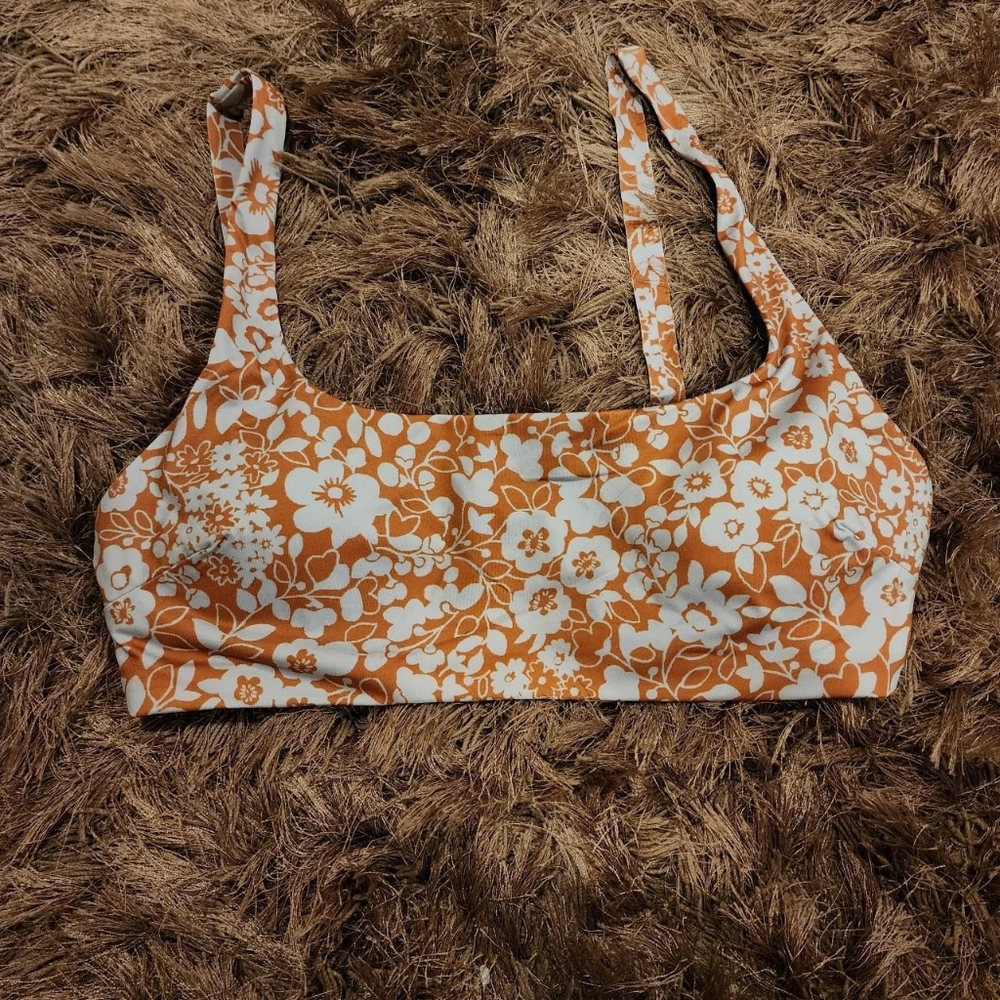 Everlane XS Square Neck Bikini Top Adjustable Straps Hook Closure